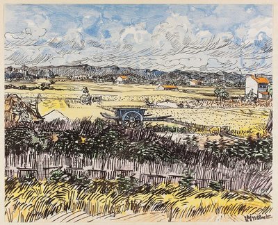 Harvest in Provence by Vincent van Gogh